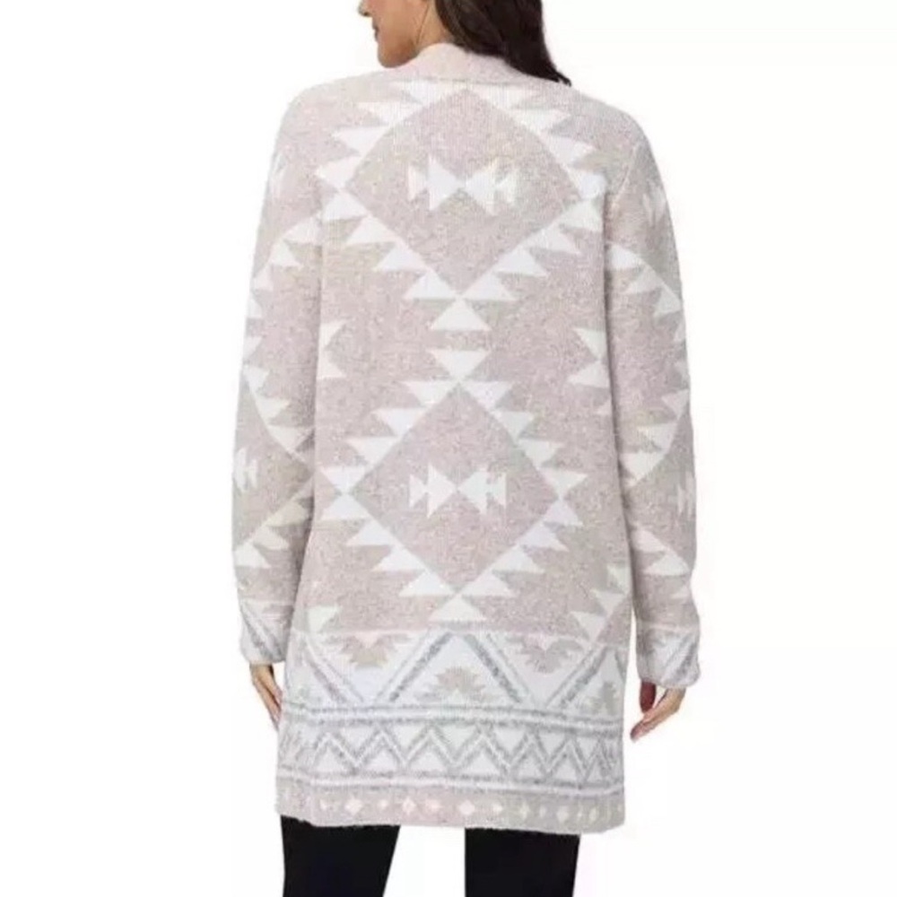 Frye Women's Geometric Tan and Cream Cardigan xl - Picture 7 of 7